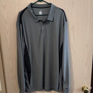 Nike Gray and Black Men's Polo Shirt